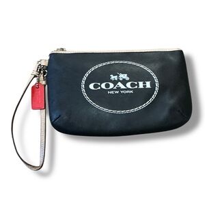 Coach Horse and Carriage Medium Black Wallet Wristlet